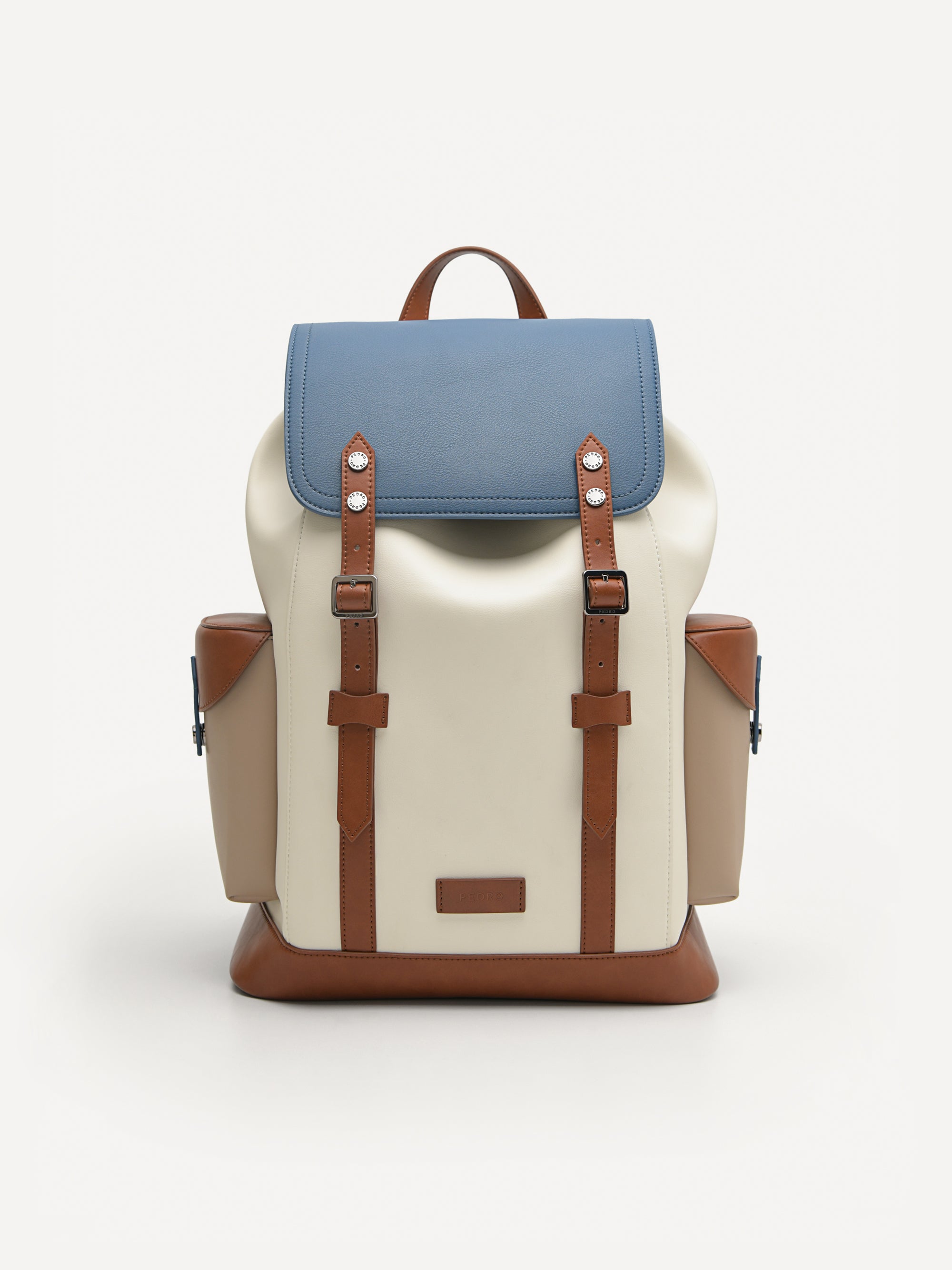 Compartment Backpack with Synthetic Leather Lining