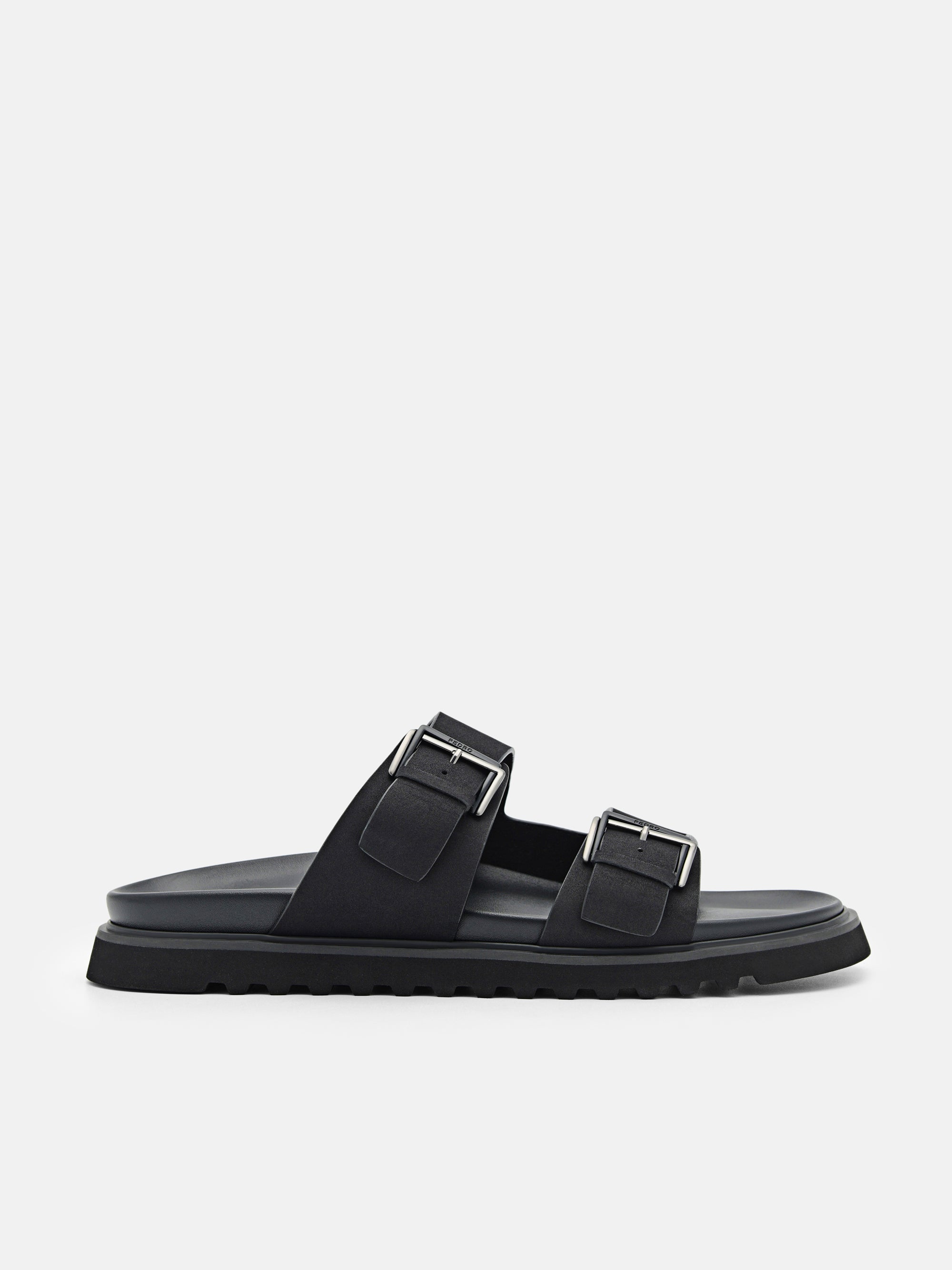 ★PEDRO★rePEDRO Recycled Leather Slide Sandals/送料込 Embossed Rubber Sandals – PEDRO