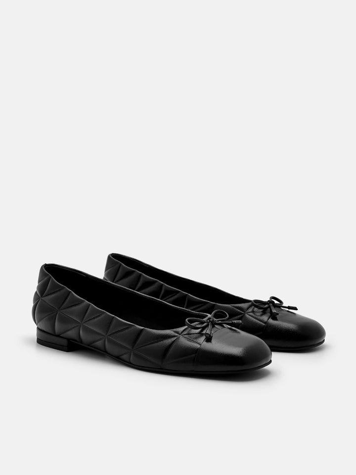 Kayla Leather Ballerina Flats in Pixel – PEDRO