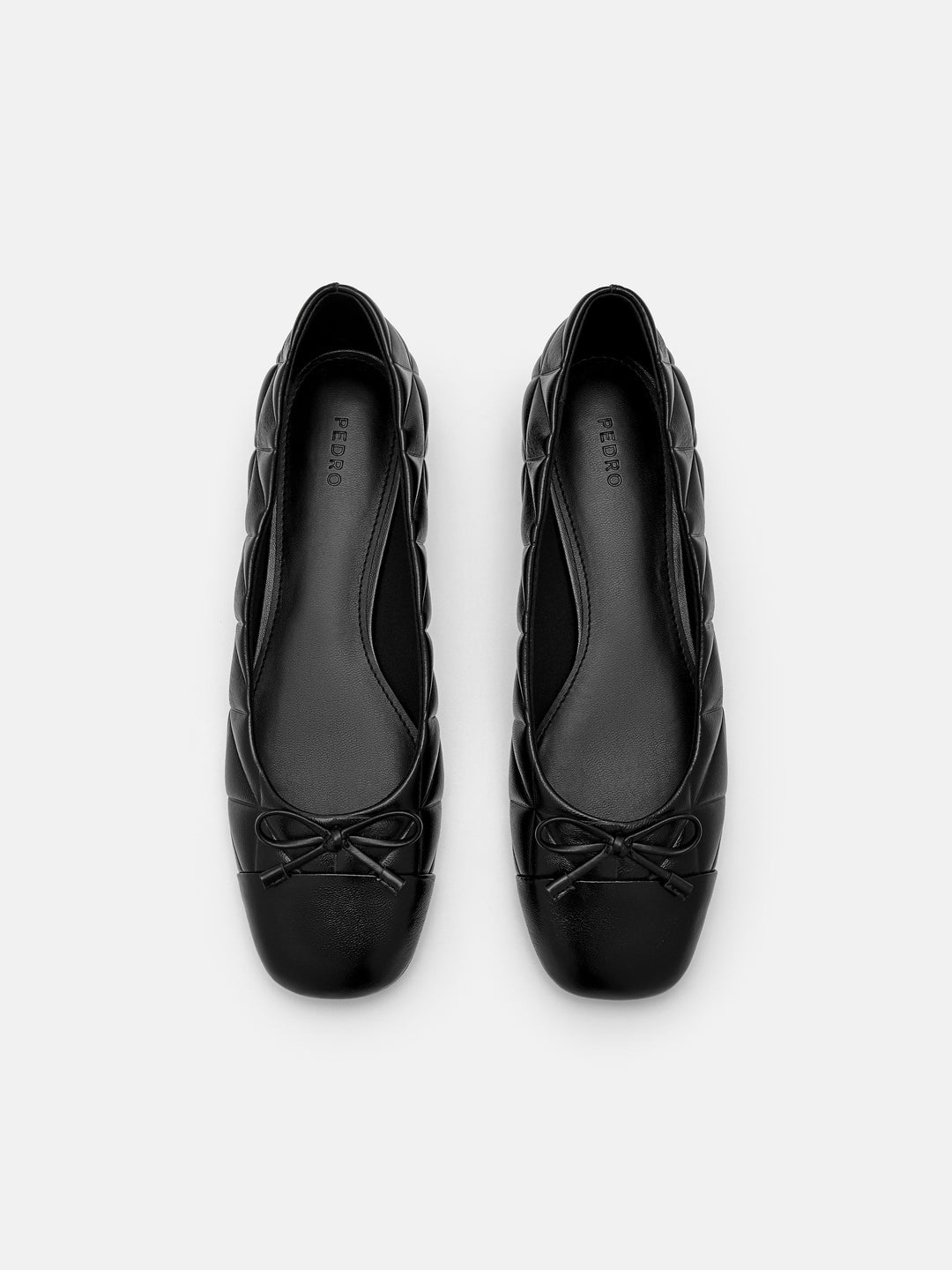 PEDRO Kayla Leather Ballerina Flats in Pixel フラット/送料込 Black PEDRO Icon Leather Ballet Flats - PEDRO HK