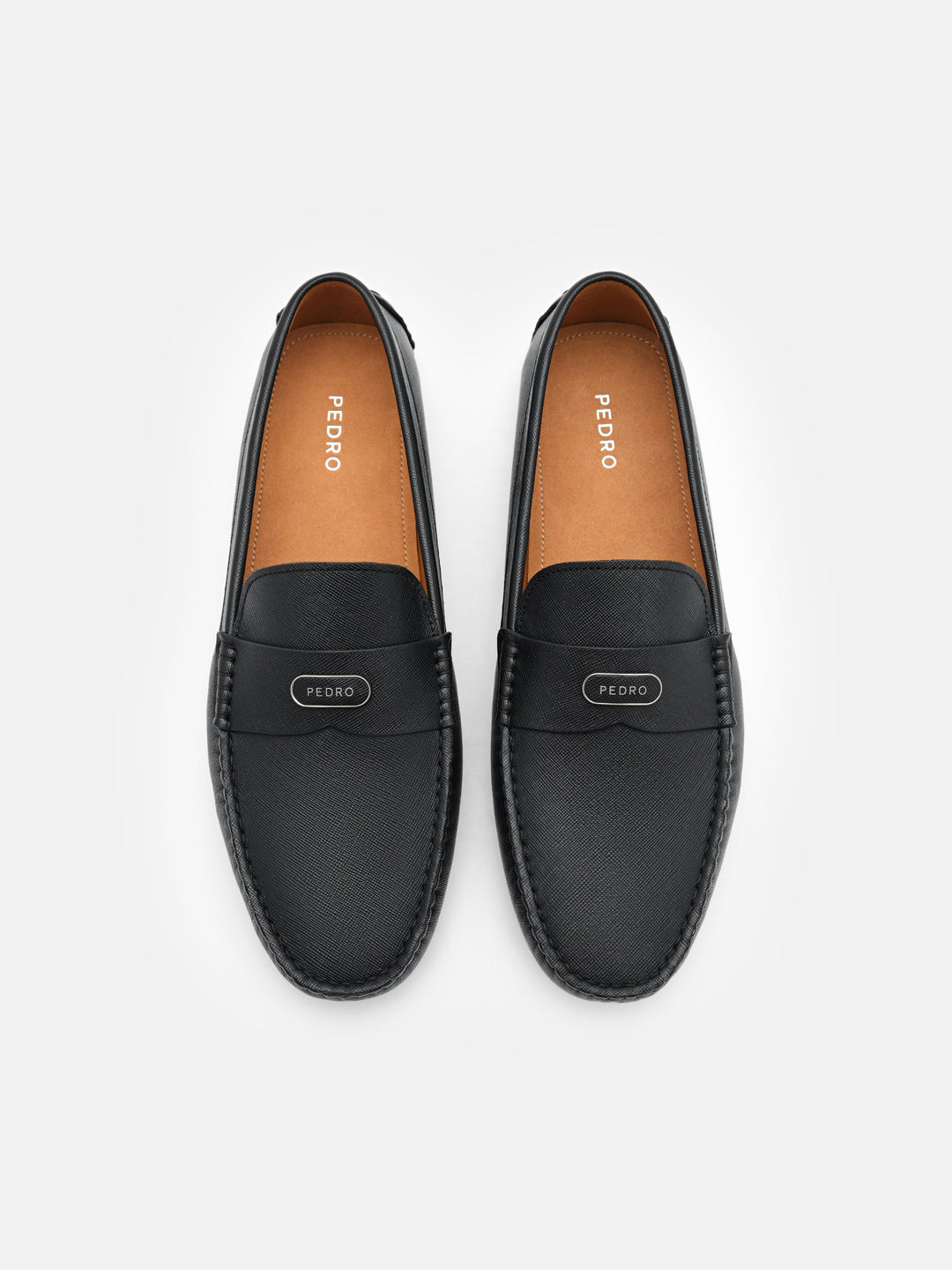 Embossed Leather Driving Shoes – PEDRO
