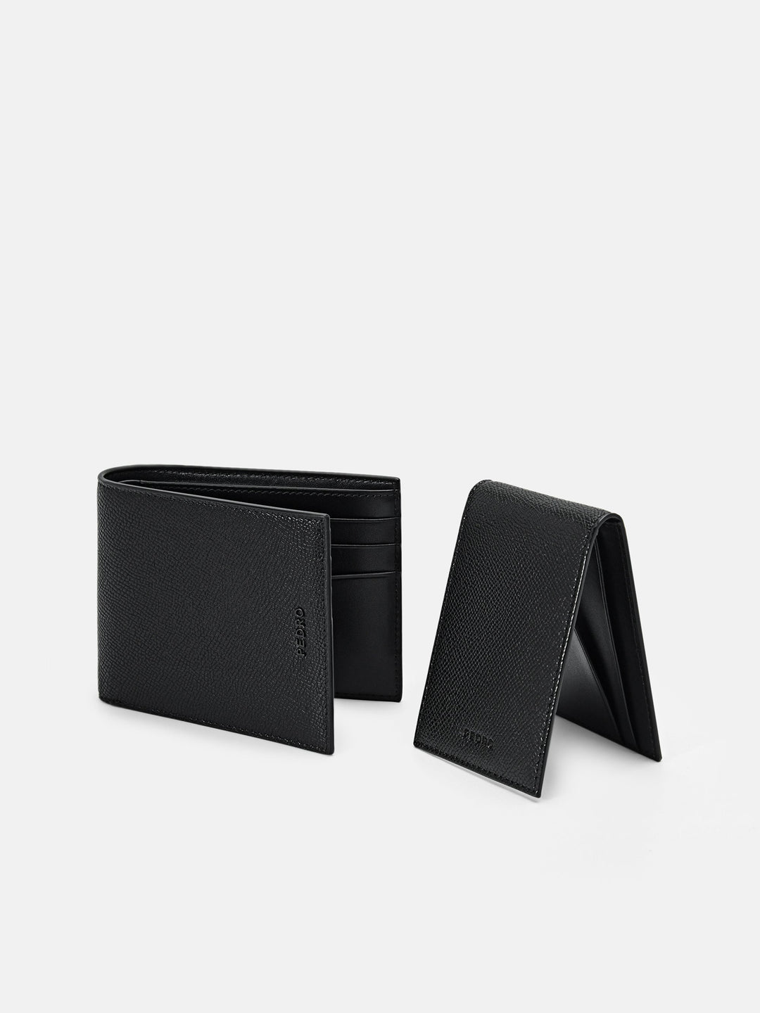 Embossed Leather Bi-Fold Wallet with Insert – PEDRO