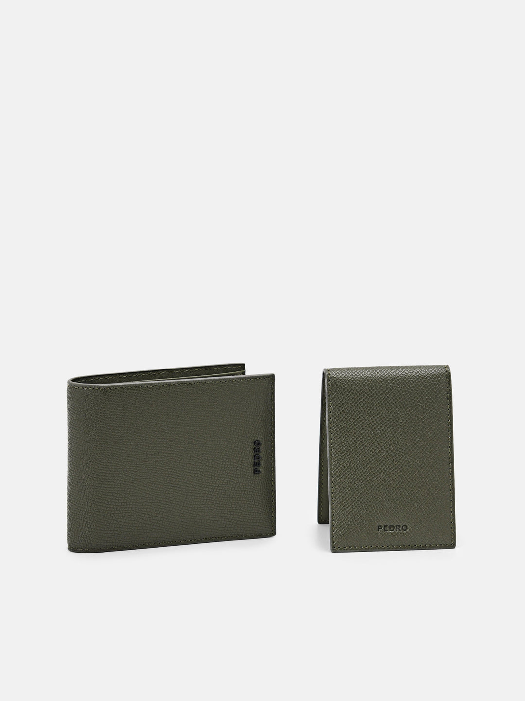Embossed Leather Bi-Fold Wallet with Insert – PEDRO