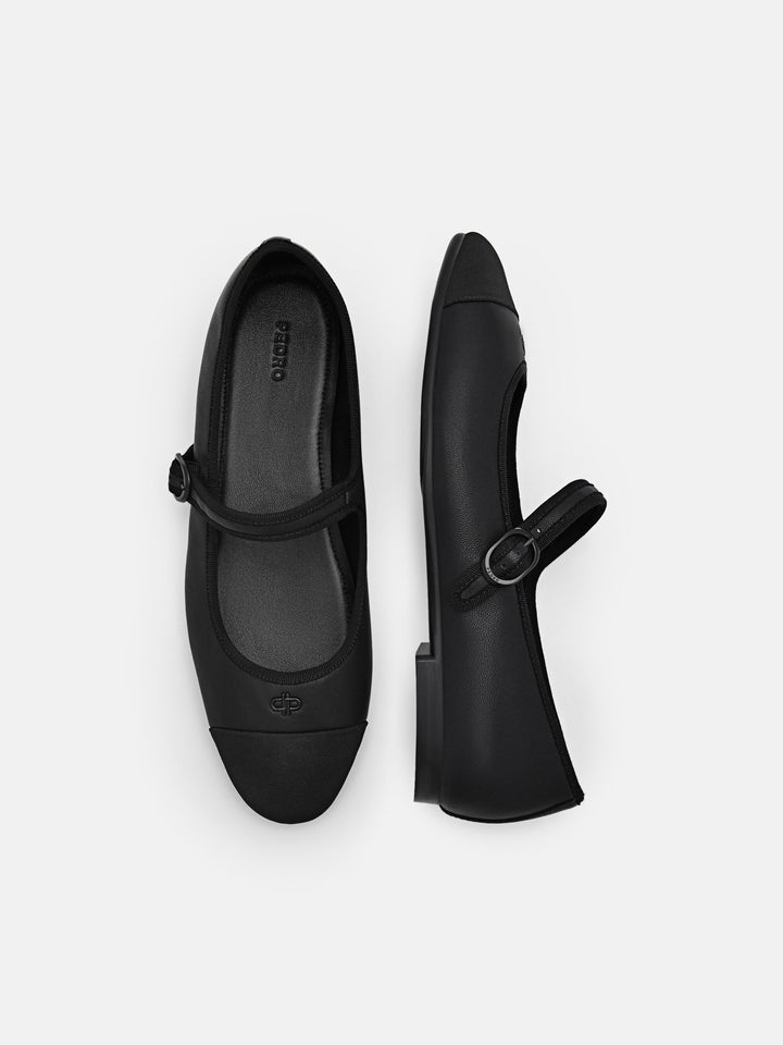 PEDRO Alina Leather Ballerina Flats フラットシューズ/送料込 2024-L6-PW1-66680060-01-