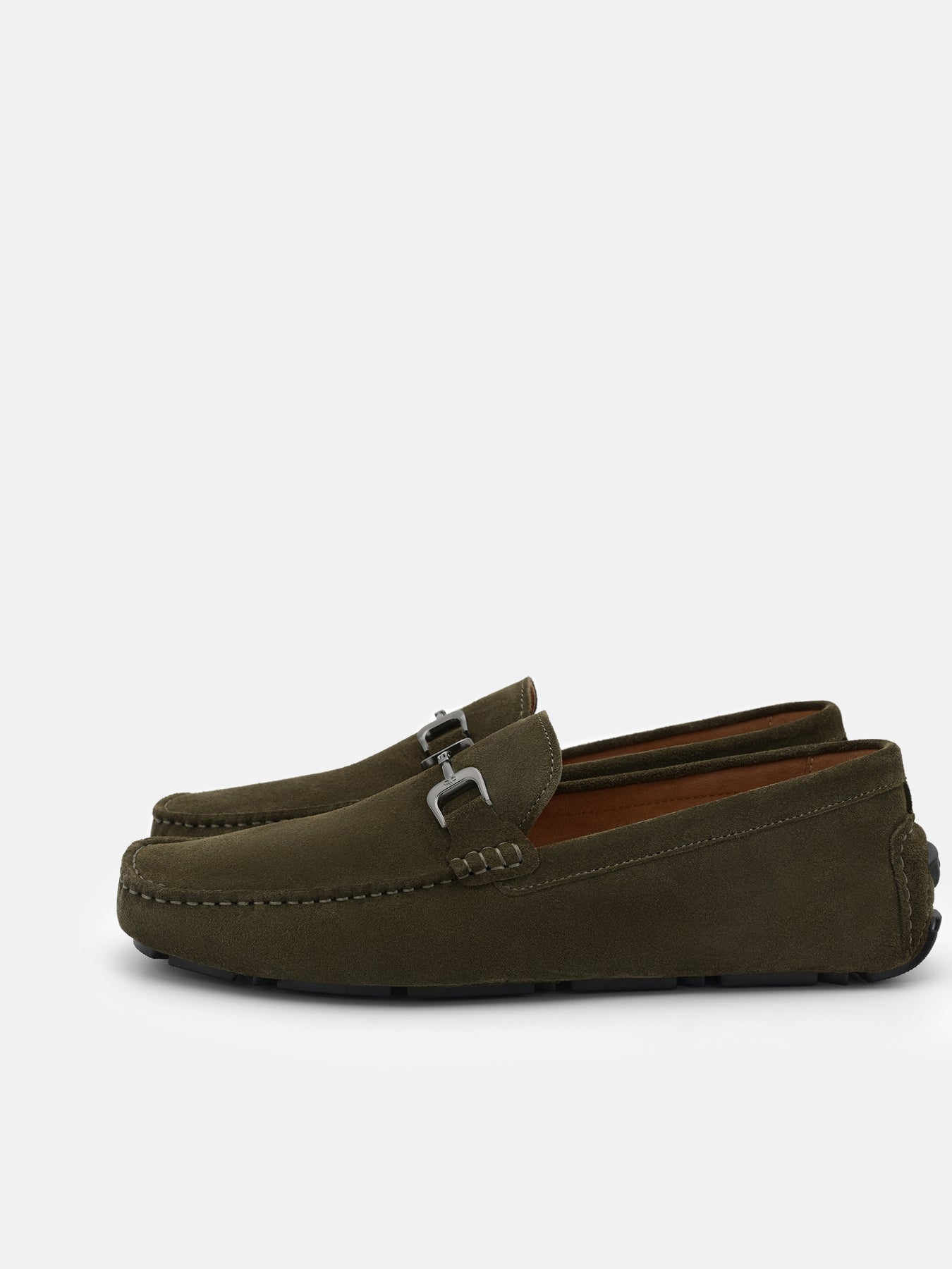 military green suede