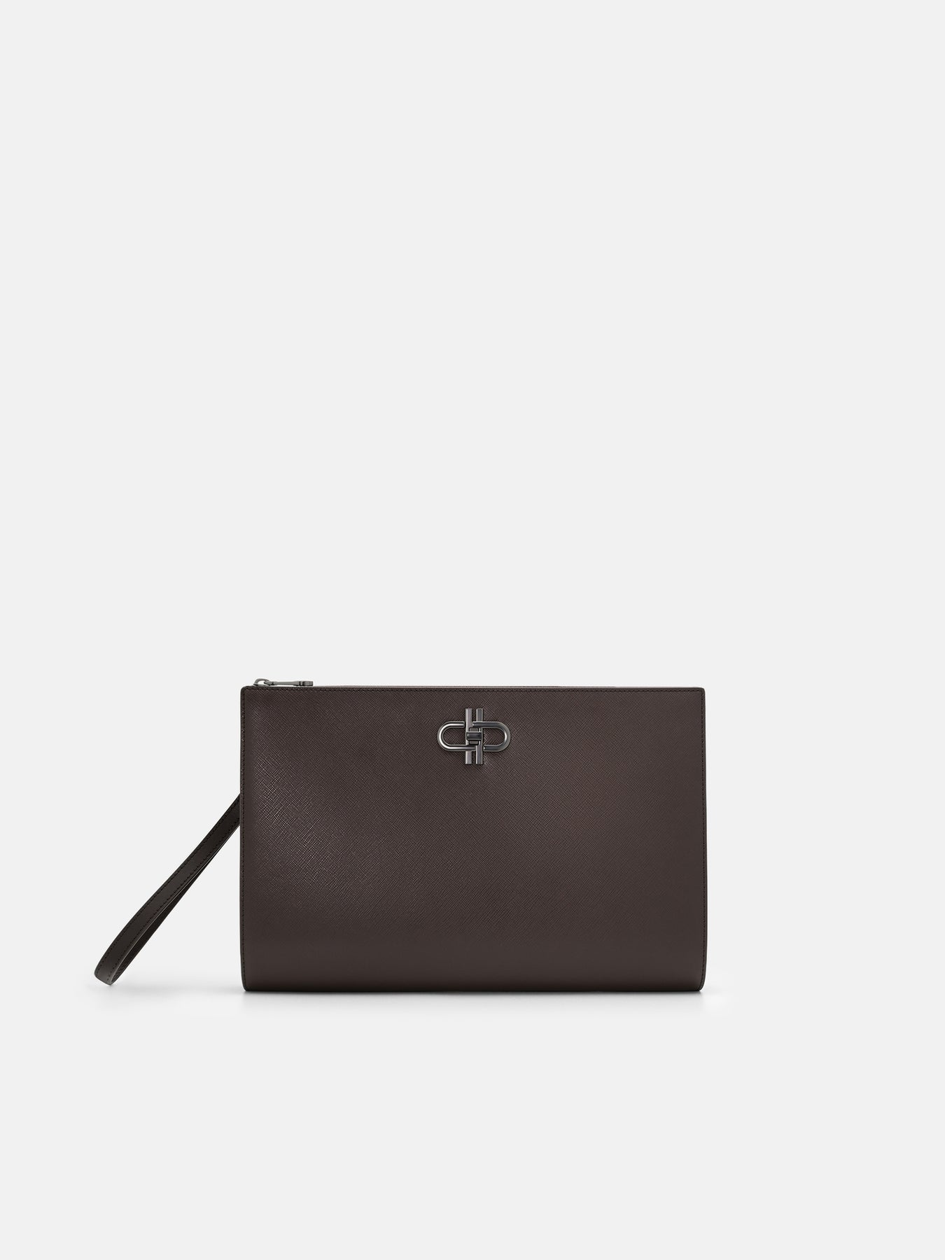dark brown saffiano