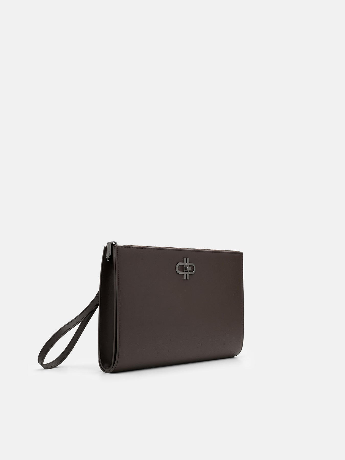dark brown saffiano