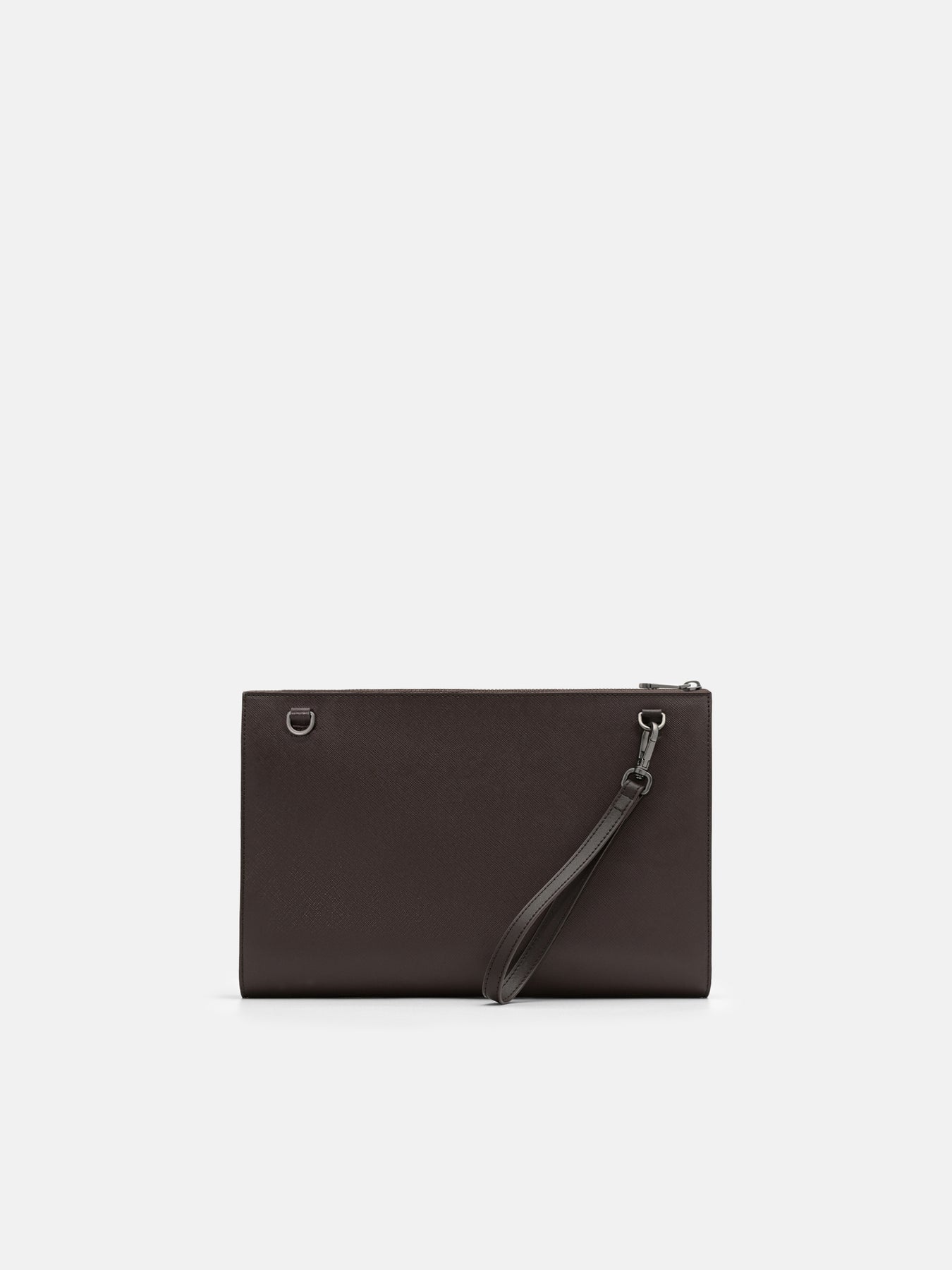 dark brown saffiano
