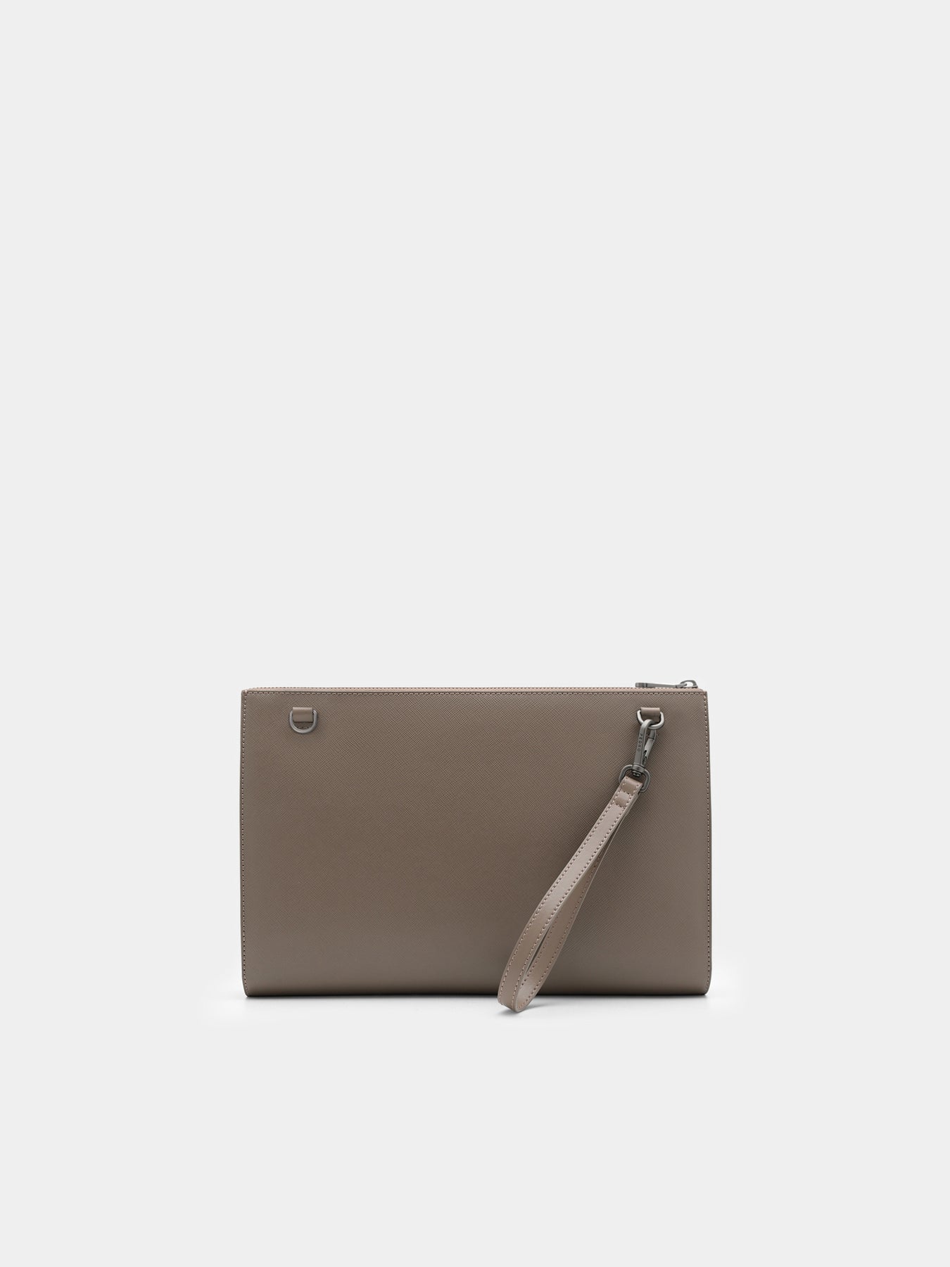 dark taupe saffiano