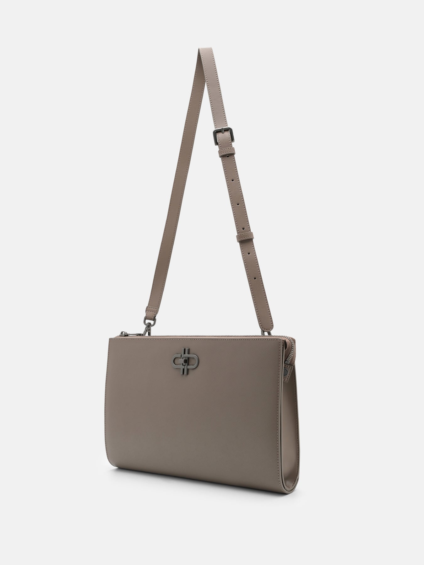 dark taupe saffiano