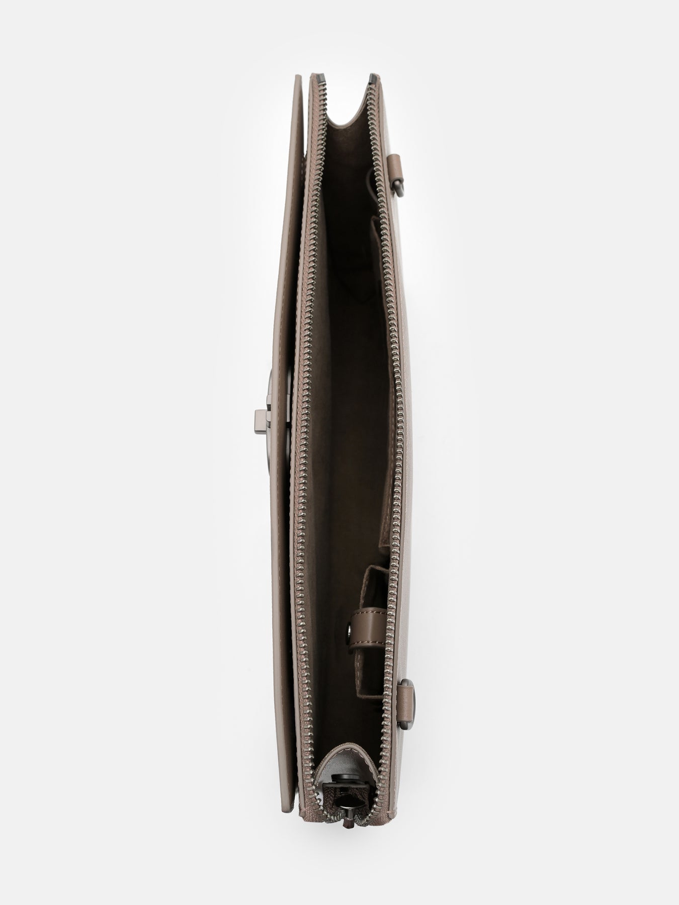 dark taupe saffiano